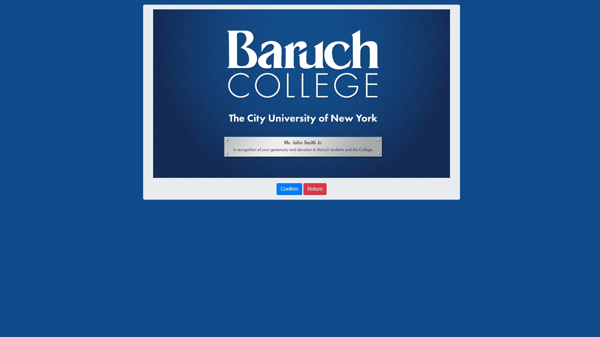 Baruch Donor